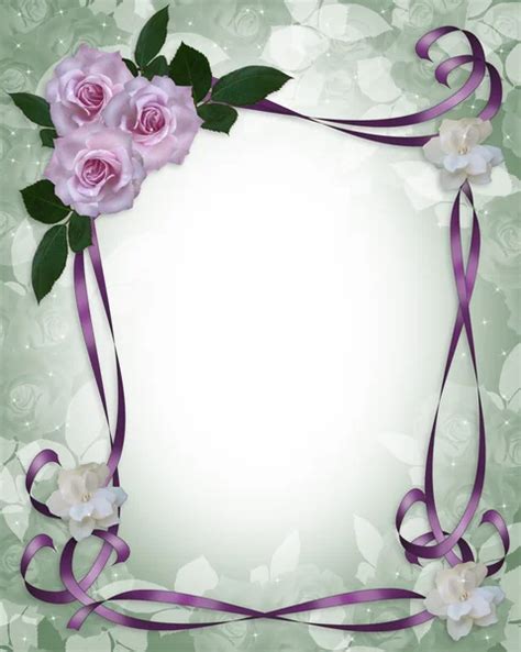 Roses Border Lavender Wedding Invitation Stock Photo by ©Irisangel 2088542