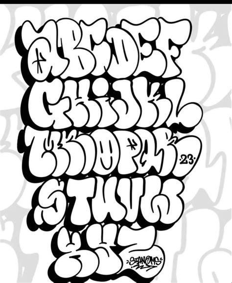 Throwie alphabet in 2024 | Graffiti writing, Graffiti lettering alphabet, Graffiti words