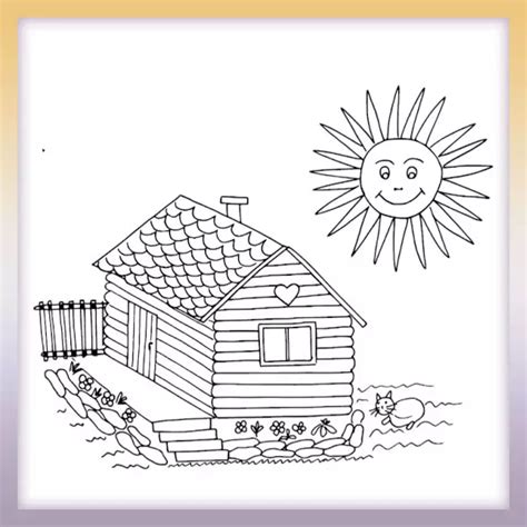 House with garden – Coloringbook.pics