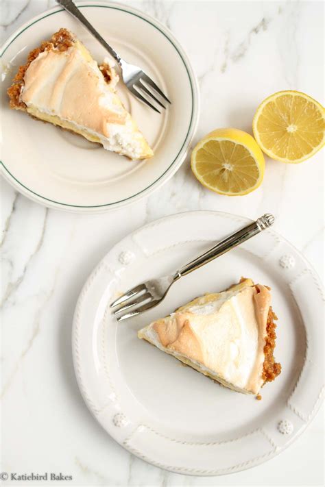 Lemon Meringue Pie with Graham Cracker Crust - Katiebird Bakes