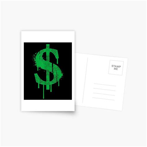 "Graffiti Dollar Bill Dollar Sign Urban Style Money Design" Postcard by charleenii | Redbubble