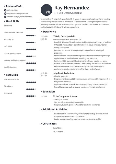 IT Help Desk Resume: Examples and Guide [10+ Tips]