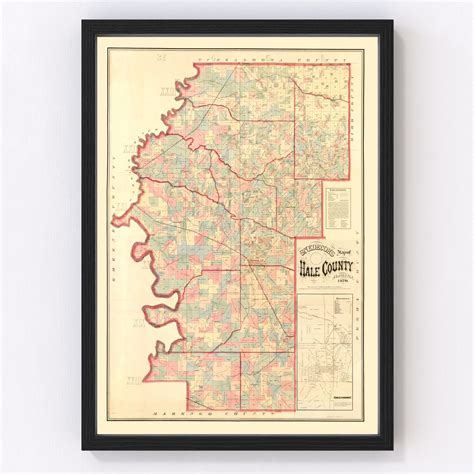 Hale County Alabama Map 1870 Old Map of Hale County Alabama - Etsy in ...