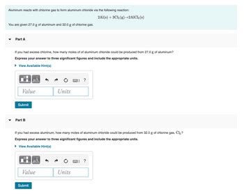 Answered: Part A If you had excess chlorine, how… | bartleby