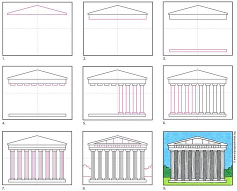 How to Draw the Parthenon · Art Projects for Kids