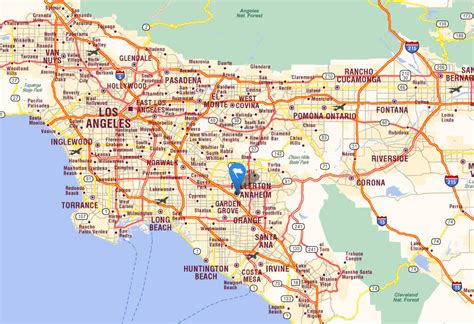 Anaheim, California Map