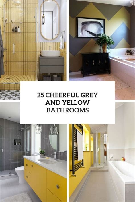 Grey And Yellow Bathroom - Trendy And Refreshing Gray And Yellow ...