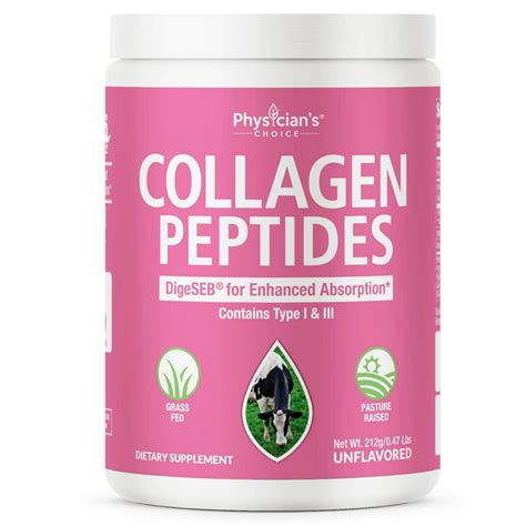 Physician's Choice Collagen Peptides Powder, 247g, Unflavored, 8.7 oz - Walmart.com - Walmart.com