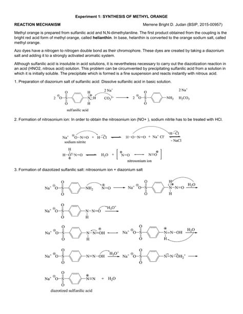 Methyl Orange Synthesis