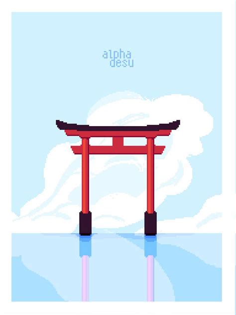 Torii Gate - Pixel Art by Alpha706 on DeviantArt