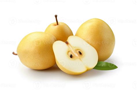 Chinese pear isolated on white background .Generative Ai. 29554436 Stock Photo at Vecteezy