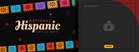 Hispanic heritage month. Abstract flag ornament banner design, colorful ...