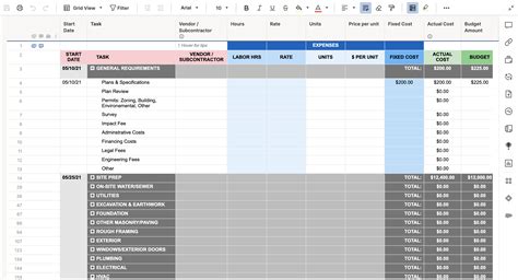 Construction Budget | Smartsheet