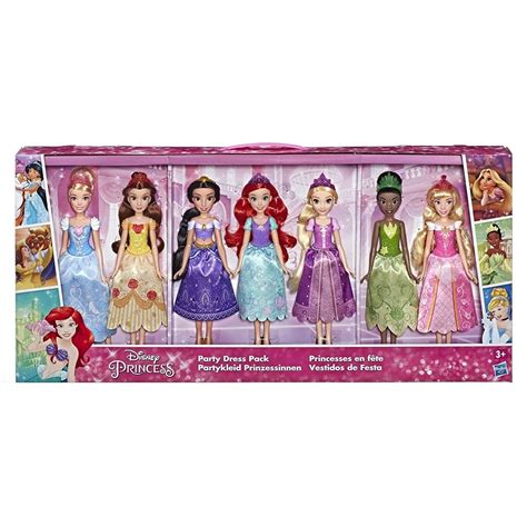 Buy Disney Princess Party Dress Pack, Includes Ariel, Aurora, Belle, Cinderella, Jasmine ...