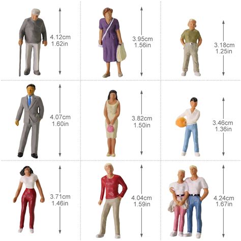 20pcs Different O Gauge People 1:43 Scale Painted Standing Figure P4307 | eBay