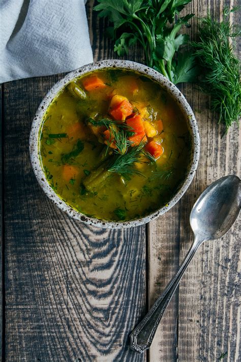 Bone Broth Vegetable Soup (Vegan Option) - Calm Eats