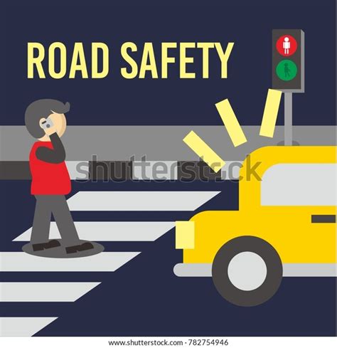 Road Safety Illustration Vector Stock Vector (Royalty Free) 782754946 ...