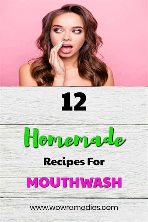 12 Homemade Mouthwash Recipes - WOW Remedies | Homemade mouthwash, Homemade, Mouthwash