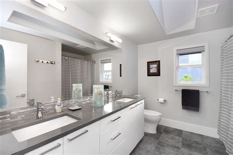 Grey Bathroom Cabinets With White Countertops – Rispa