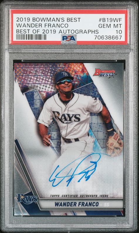 2019 Bowman's Best Wander Franco Autograph Best of 19' PSA 10 | MySlabs