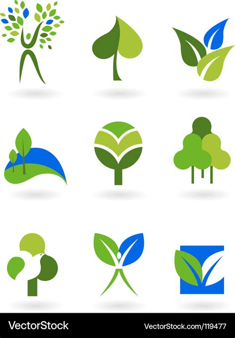 Nature icons Royalty Free Vector Image - VectorStock