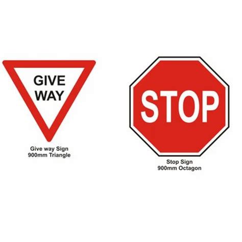 Give Way and Stop Sign at Rs 230/square feet | Road Safety Sign in Delhi | ID: 1869052397