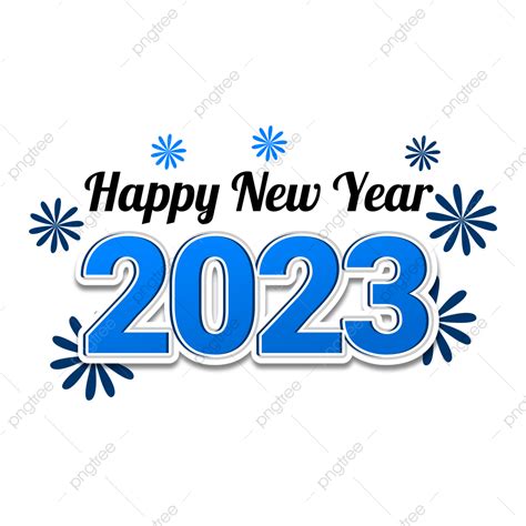 New Year 2023 Vector Hd Images, Happy New Year 2023 Blue Color, 2023, Happy New Year, New Year ...