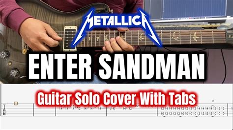 Enter Sandman (Guitar Solo Cover With Tabs) - YouTube