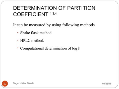 Partition coefficient