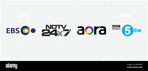 NDTV 24X7, Aora TV, EBS, BBC Radio 5. Vector illustration, editorial logo Stock Vector Image ...