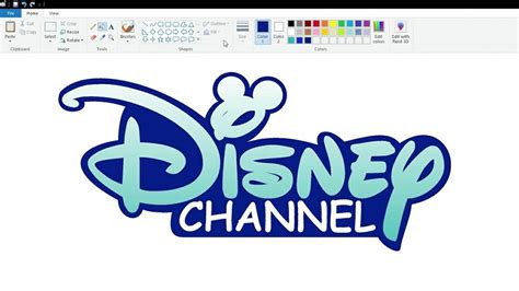 How to draw the Disney Channel logo using MS Paint | How to draw on your computer - YouTube