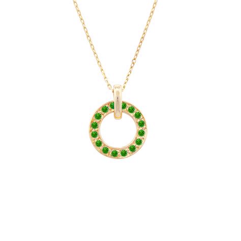 Tsavorite Gold Meridian Pendant | London Road Jewellery