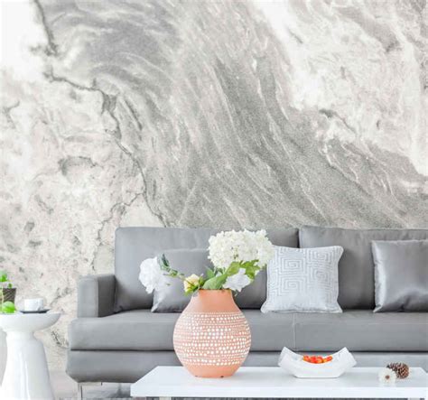 Natural Grey Marble wall mural - TenStickers