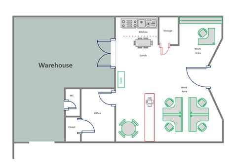 Small Warehouse Floor Plan | EdrawMax Template