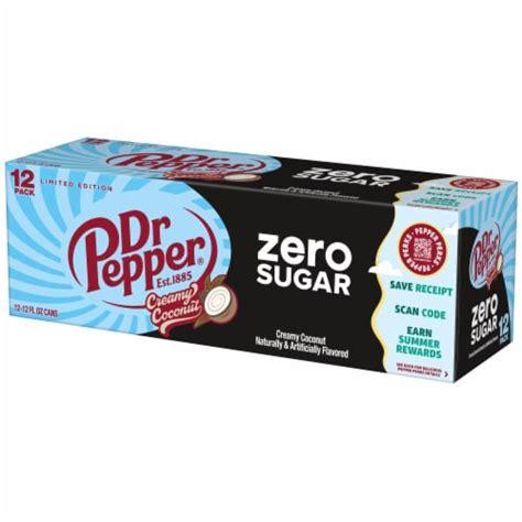 Dr Pepper Creamy Coconut Zero Sugar Soda Cans, 12 pk / 12 fl oz - Smith’s Food and Drug