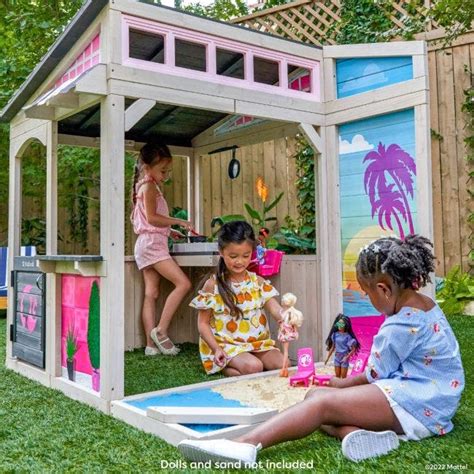 Barbie™ Seaside Wooden Outdoor Playhouse | KidKraft