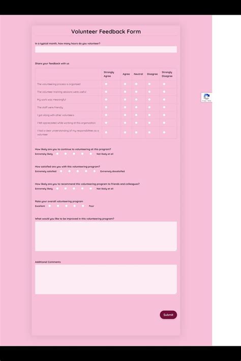 Volunteer Feedback Form Template Templates Volunteer - vrogue.co