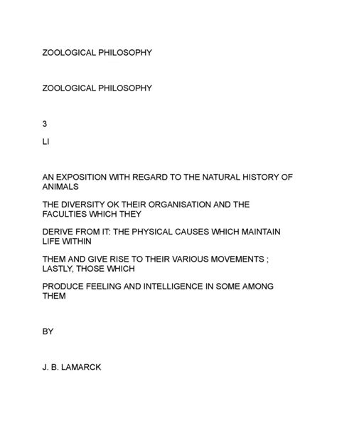 Lamarck, Zoological Philosophy – Xenotheka