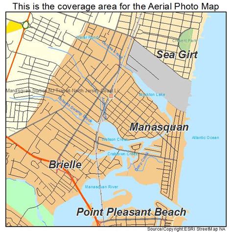 Aerial Photography Map of Manasquan, NJ New Jersey