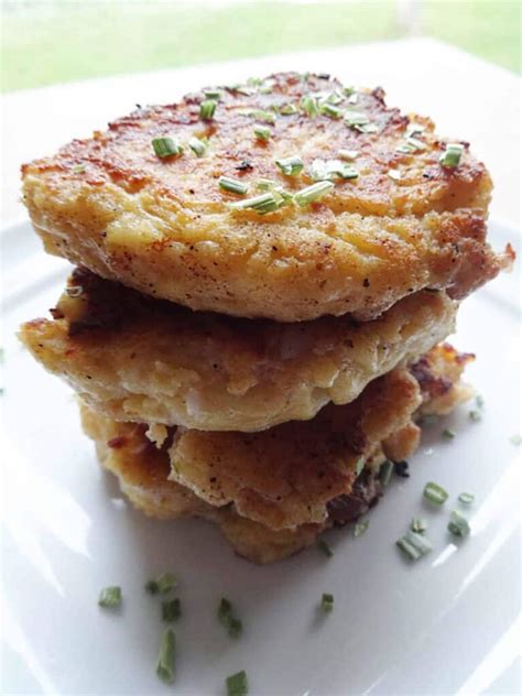 Mashed Potato Patties Recipe with Cheese - Savory With Soul