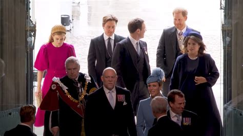 Prince Harry and Prince Andrew sat in same row at King's coronation ...