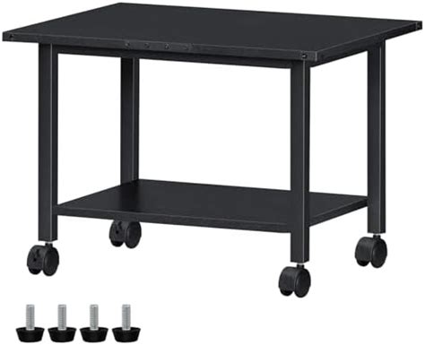 Amazon.com : SONGMICS 2 Tier Printer Stand, Printer Table with Wheels ...