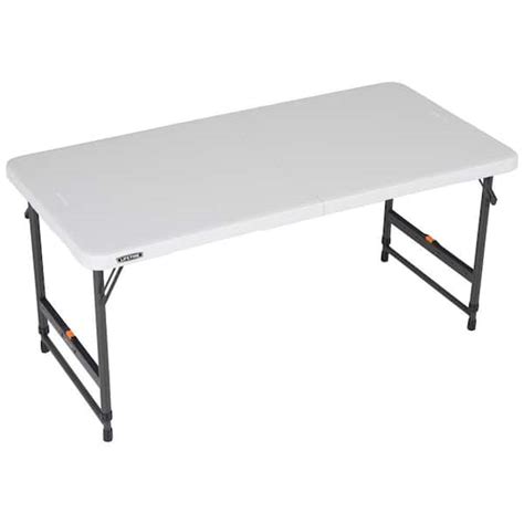 Almond Lifetime 4432 4-Foot Half Adjustable Folding Table or Folding ...