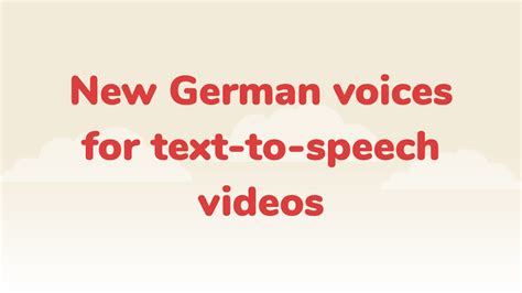 Text-to-speech German language voices now available