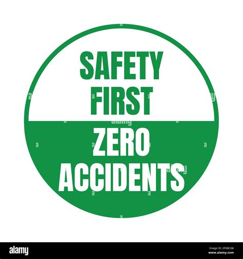 Safety first zero accidents symbol icon Stock Photo - Alamy