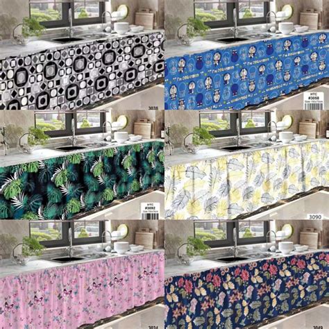 New Sale Lababo Curtain Kitchen Sink Curtain 70cm*150cm 1PC COD No Ring Type | Shopee Philippines