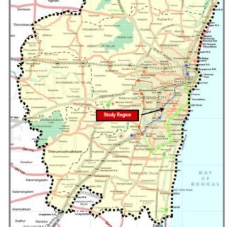 Map of Chennai with the location of T Nagar district highlighted ...