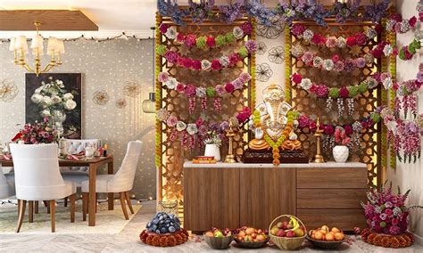 Ganesh Chaturthi Decoration Ideas At Home | Design Cafe