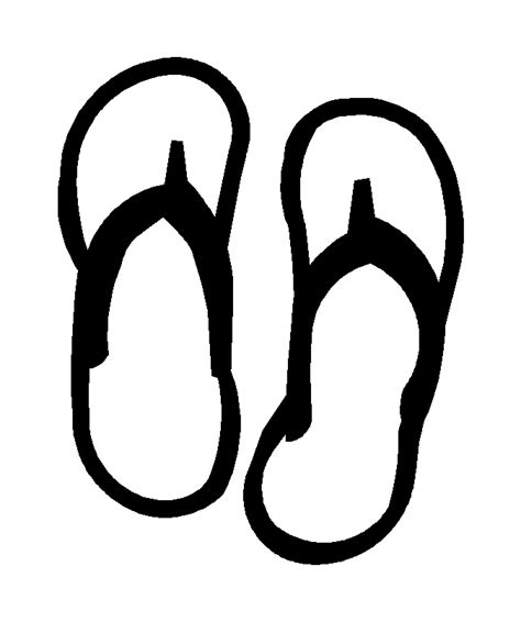 Flip Flop Outline - ClipArt Best