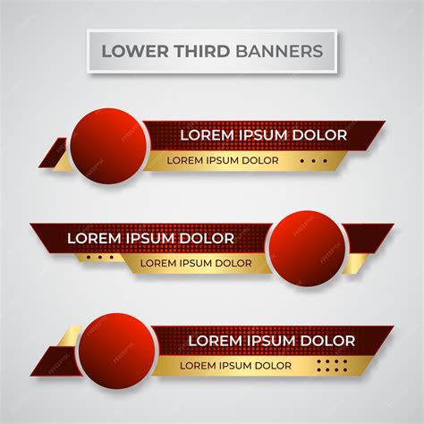 Premium Vector | Modern geometric lower third banner template design Colorful lower thirds set ...